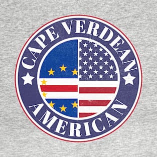 Proud Cape Verdean-American Badge - Cape Verde Flag T-Shirt